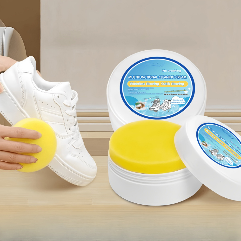 Sneaker Care Whitener - 白いスニーカー用クリーニングクリーム、靴、革、車内、女性用バッグのホワイトニングと汚れ除去