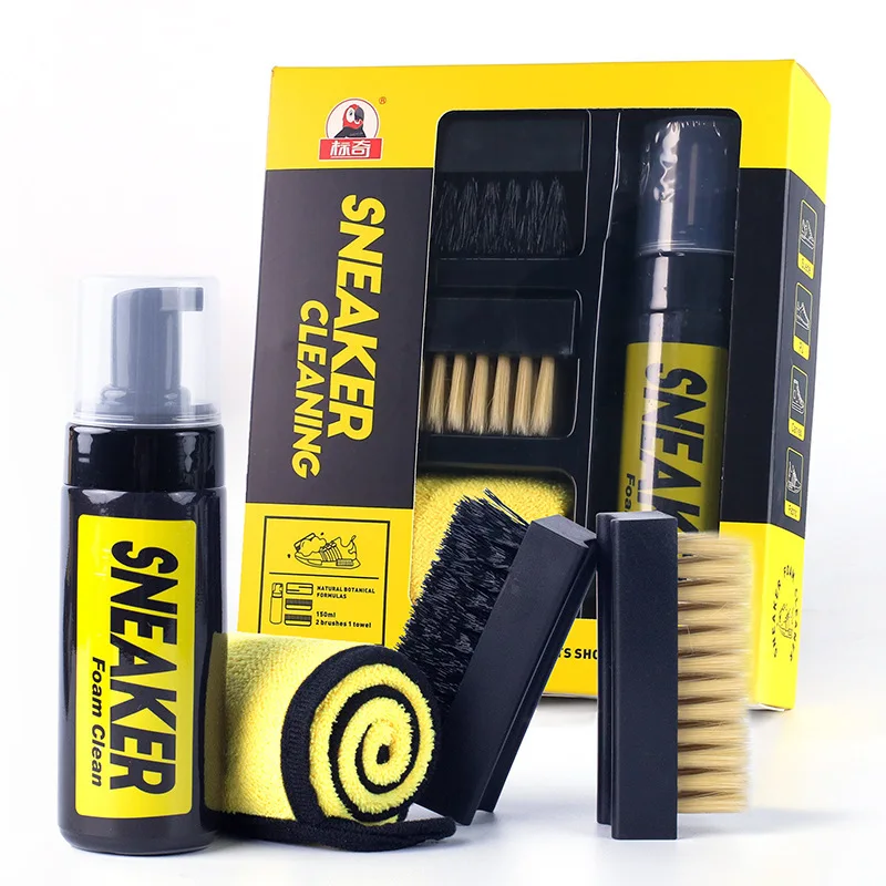 Sneaker Care Spray - 水なしフォームスニーカークリーナー 150 ミリリットル靴クリーナーフォームドライクリーニングスーツ靴ブラシ靴布白い靴、スエード、ブーツの作業
