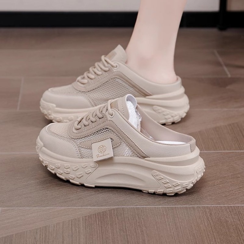 夏用レディースバックレスミュールスニーカー、メッシュ通気性、 - Sneaker Career のレビューと価格