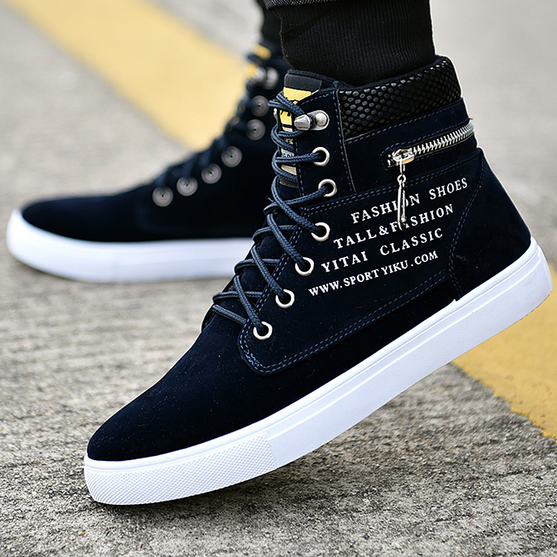 メンズ ブラック ハイトップ スニーカー レースアップ ファ - Sneaker Career のレビューと価格